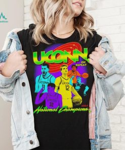 Uconn Huskies on repeat 2024 National Champions shirt