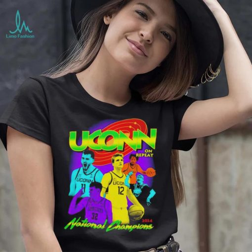 Uconn Huskies on repeat 2024 National Champions shirt