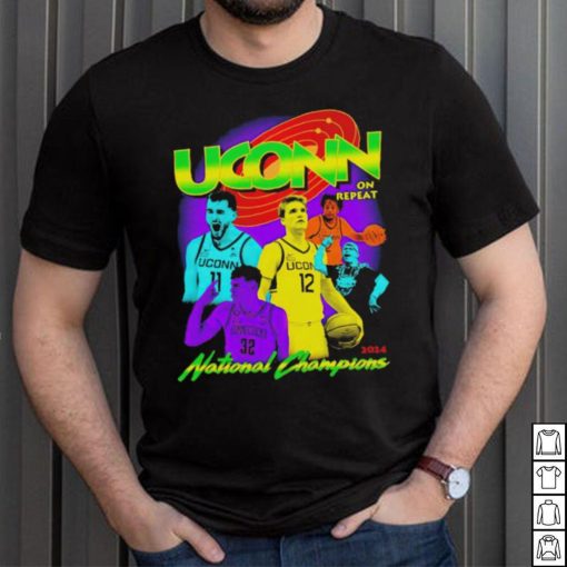 Uconn Huskies on repeat 2024 National Champions shirt
