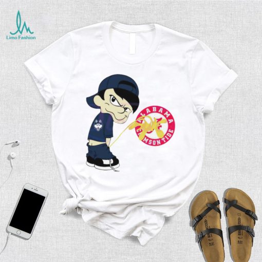 Uconn Huskies the boy peeing on Alabama Crimson Tide shirt