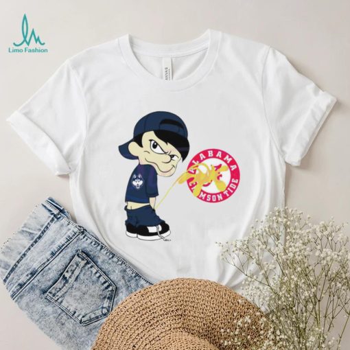 Uconn Huskies the boy peeing on Alabama Crimson Tide shirt