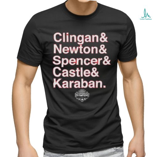 Uconn Men’s Basketball Clingan Newton Spencer Castle Karaban Shirt