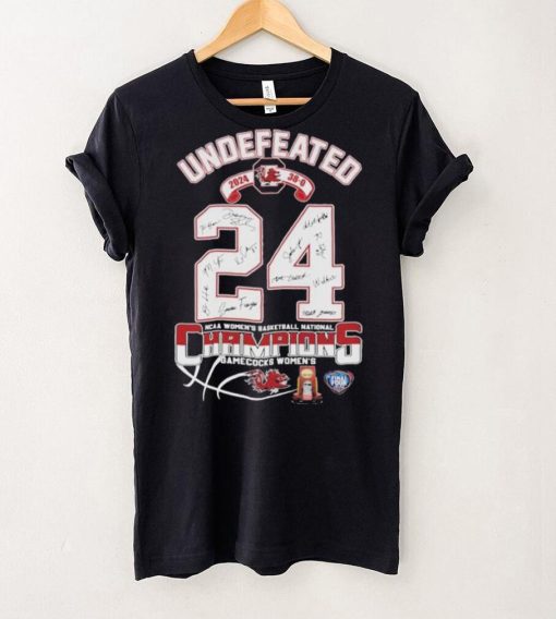 Undefeated 2024 38 0 Ncaa Women’s Basketball National Champions South Carolina Gamecocks Signatures Shirt