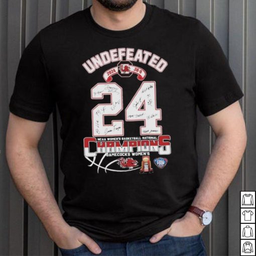 Undefeated 2024 38 0 Ncaa Women’s Basketball National Champions South Carolina Gamecocks Signatures Shirt