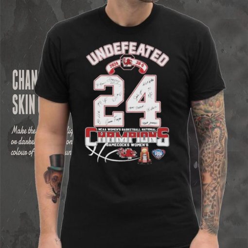 Undefeated 2024 38 0 Ncaa Women’s Basketball National Champions South Carolina Gamecocks Signatures Shirt
