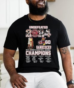 Undefeated 2024 Go Gamecocks Mascot NCAA Women’s Basketball National Champion Shirt