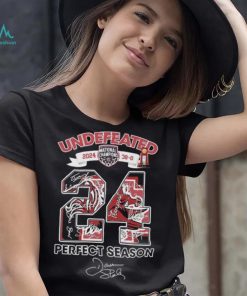 Undefeated 2024 Perfect Season Signature South Carolina Gamecocks Siganture T Shirt