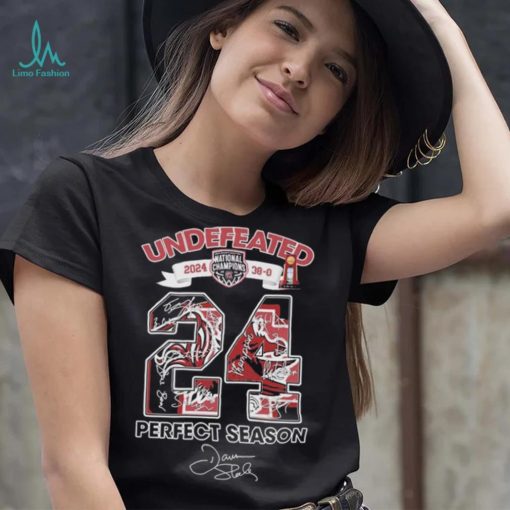 Undefeated 2024 Perfect Season Signature South Carolina Gamecocks Siganture T Shirt