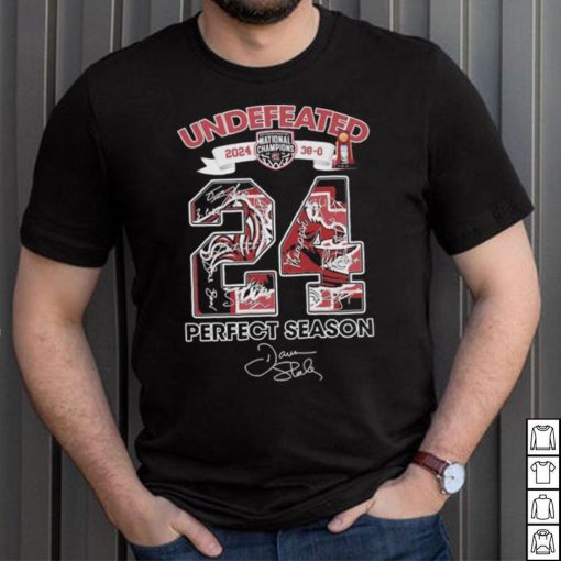 Undefeated 2024 Perfect Season Signature South Carolina Gamecocks Siganture T Shirt