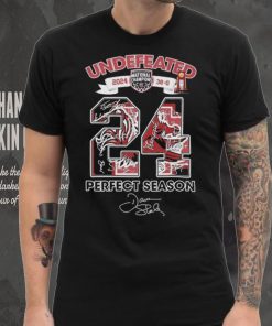 Undefeated 2024 Perfect Season Signature South Carolina Gamecocks Siganture T Shirt