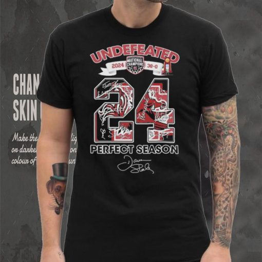 Undefeated 2024 Perfect Season Signature South Carolina Gamecocks Siganture T Shirt