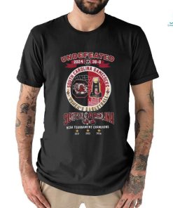 Undefeated 38 0 South Carolina Gamecocks NCAA Women’s Basketball Champions 2017, 2022, 2024 Shirt