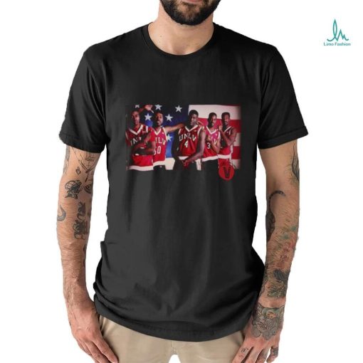 Unlv Natty Basketball Team And America Flag Images T shirt