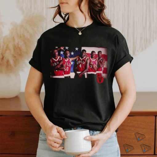 Unlv Natty Basketball Team And America Flag Images T shirt