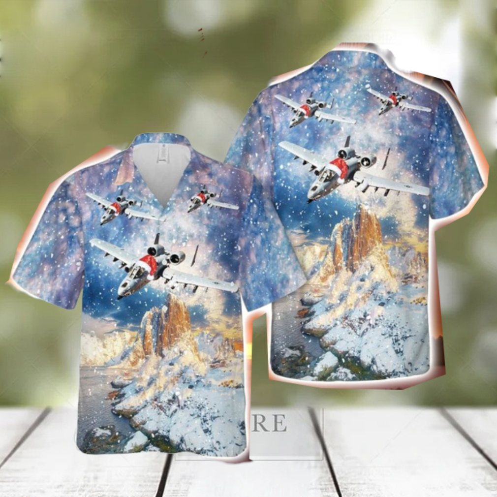 Us Air Force Fairchild Republic A 10 Thunderbolt Ii Christmas Confident Button Down Hawaiian Shirt Us Air Force Fairchild Republic A 10 Thunderbolt Ii Christmas Confident Button Down Hawaiian Shirt