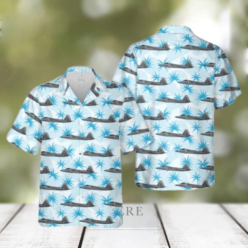 Us Air Force Lockheed F 22 Raptor 192nd Fw Cripes A`mighty Confident Button Down Hawaiian Shirt