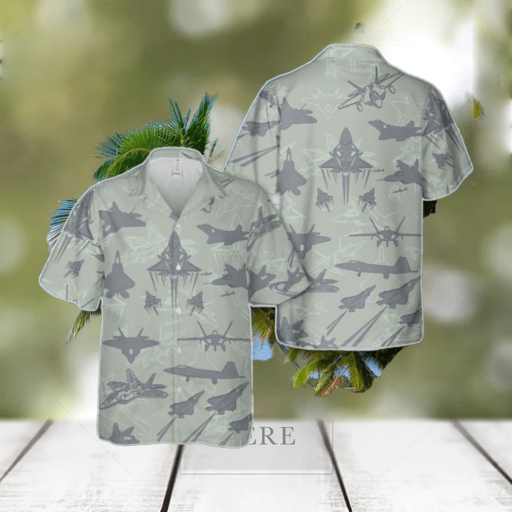 Us Air Force Lockheed Martin Raptor Aircraft Silhouettes Hawaiian Shirt Unique Gift Us Air Force Lockheed Martin Raptor Aircraft Silhouettes Hawaiian Shirt Unique Gift