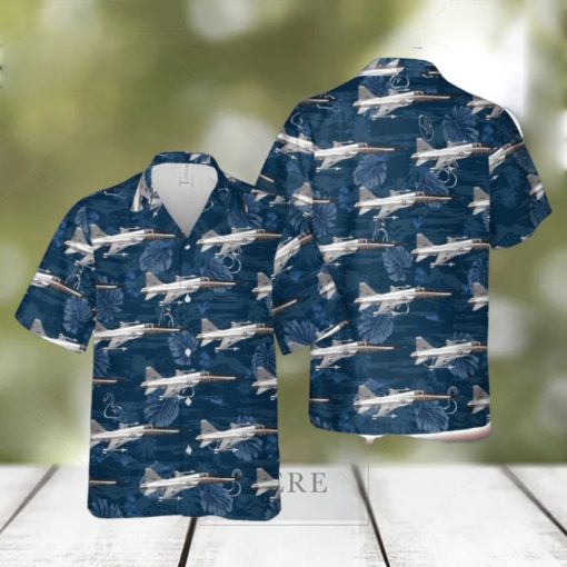 Us Air Force Northrop F 5e (Tail No. 11419) Personal Style Button Down Hawaiian Shirt