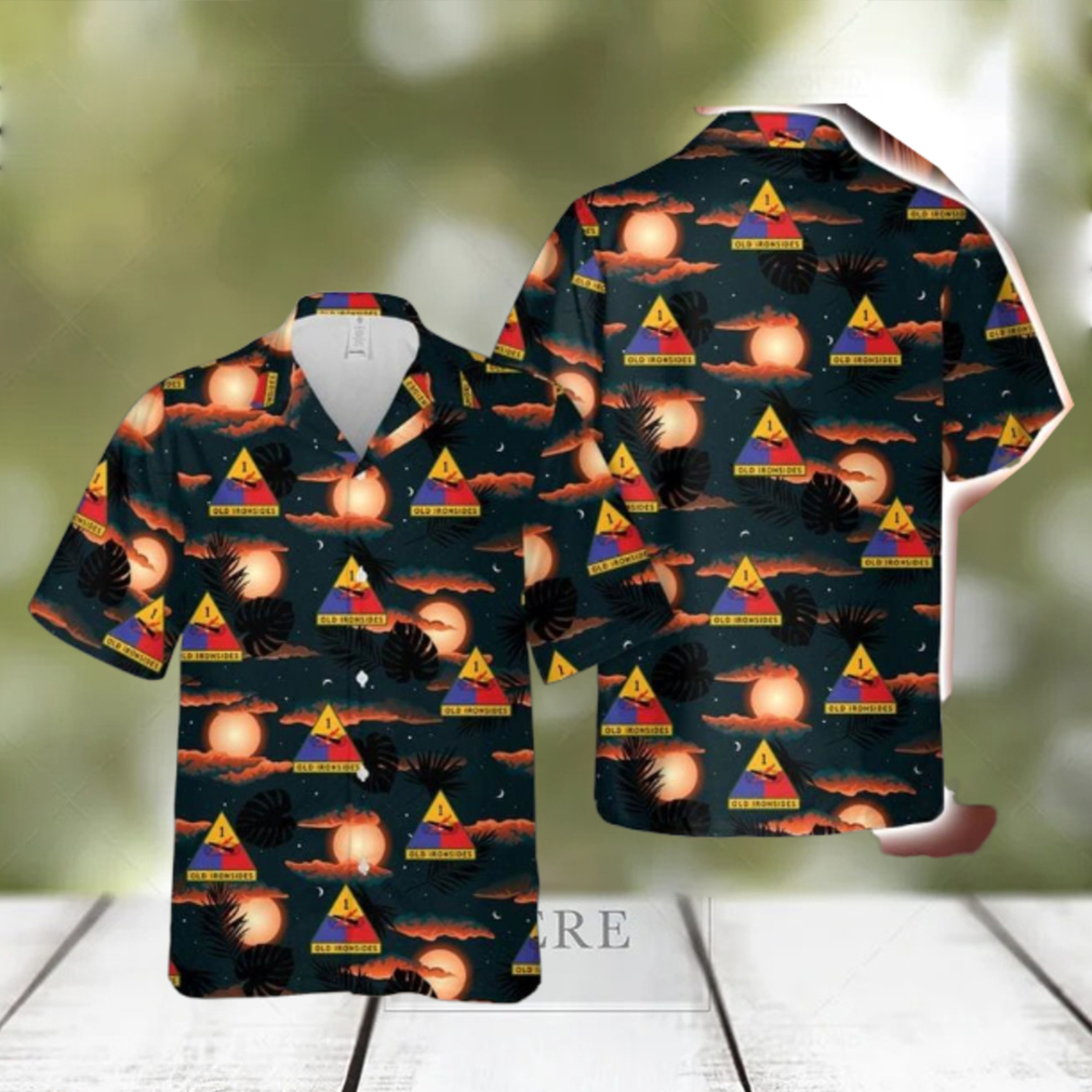 Us Army 1st Armored Division Sustainment Brigade Personal Style Button Down Hawaiian Shirt Us Army 1st Armored Division Sustainment Brigade Personal Style Button Down Hawaiian Shirt