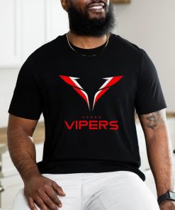 Vegas Vipers Men's Lockup Logo Black T Shirt