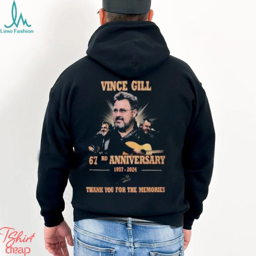 Vince Gill 67rd Anniversary 1957 2024 Thank You For The Memories T Shirt