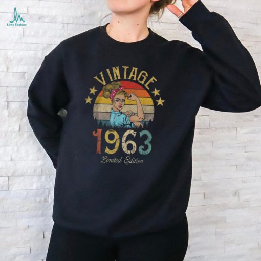 Vintage 1963 Made In 1963 61st Birthday Women 61 Years Old Shirt