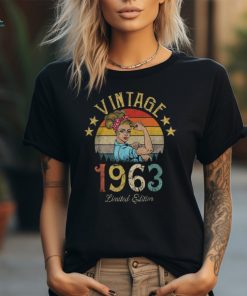 Vintage 1963 Made In 1963 61st Birthday Women 61 Years Old Shirt