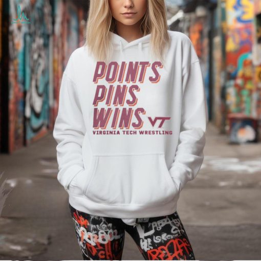 Virginia Tech Wrestling Points Pins Wins T Shirt