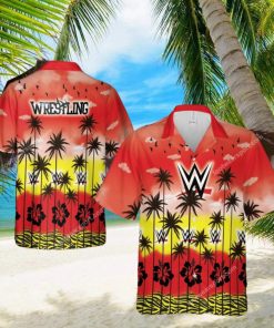WWE Wrestling Line Luau Logo AOP Hawaiian Shirt Gift For Fans