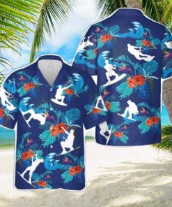 Wakeboarding Silhouettes Hawaiian Shirt Summer Holiday Gift