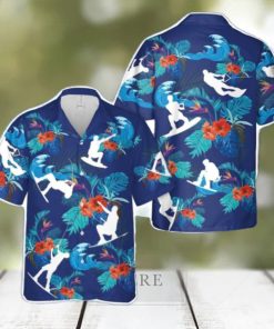 Wakeboarding Silhouettes Hawaiian Shirt Summer Holiday Gift