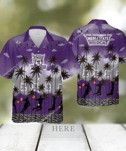 Weber State Wildcats Hawaiian Shirt Pattern Coconut Tree All Over Print For Men And Women