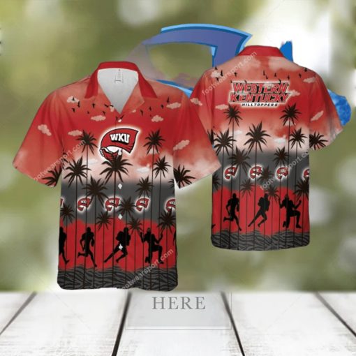 Western Kentucky Hilltoppers AOP Hawaiian Shirt Pattern Coconut Tree Gift Summer