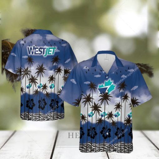 Westjet Souvenir Print Brand New Beach Hawaiian Shirt For Men And Women