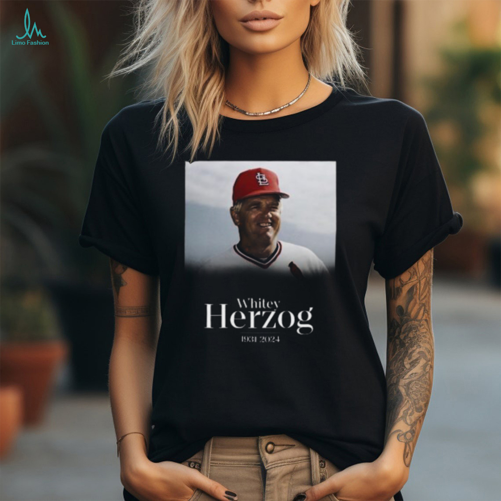 Whitey Herzog 1931 2024 Ladies Boyfriend Shirt Whitey Herzog 1931 2024 Ladies Boyfriend Shirt