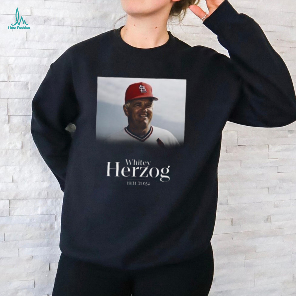 Whitey Herzog 1931 2024 Ladies Boyfriend Shirt Whitey Herzog 1931 2024 Ladies Boyfriend Shirt