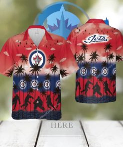 Winnipeg Jets 3D Hawaiian Shirt Pattern Coconut Tree For Men And Women