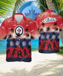 Winnipeg Jets 3D Hawaiian Shirt Pattern Coconut Tree For Men And Women