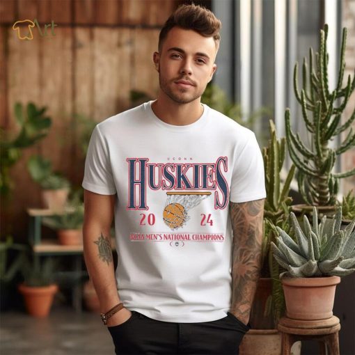 Women's Gameday Couture White UConn Huskies 2024 NCAA Men's Basketball National Champions Oversized T Shirt