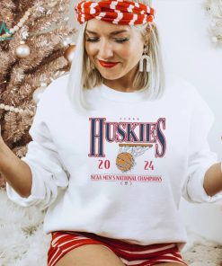 Women's Gameday Couture White UConn Huskies 2024 NCAA Men's Basketball National Champions Oversized T Shirt