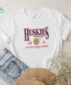 Women's Gameday Couture White UConn Huskies 2024 NCAA Men's Basketball National Champions Oversized T Shirt