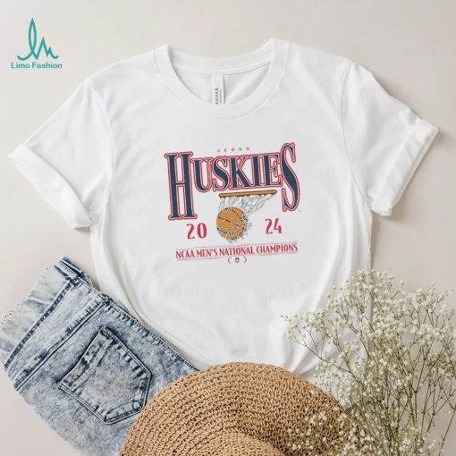 Women's Gameday Couture White UConn Huskies 2024 NCAA Men's Basketball National Champions Oversized T Shirt