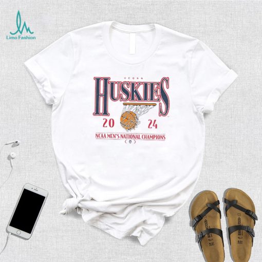 Women's Gameday Couture White UConn Huskies 2024 NCAA Men's Basketball National Champions Oversized T Shirt