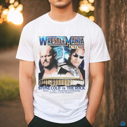 Wrestlemania X Seven Stone Cold vs The Rock shirt