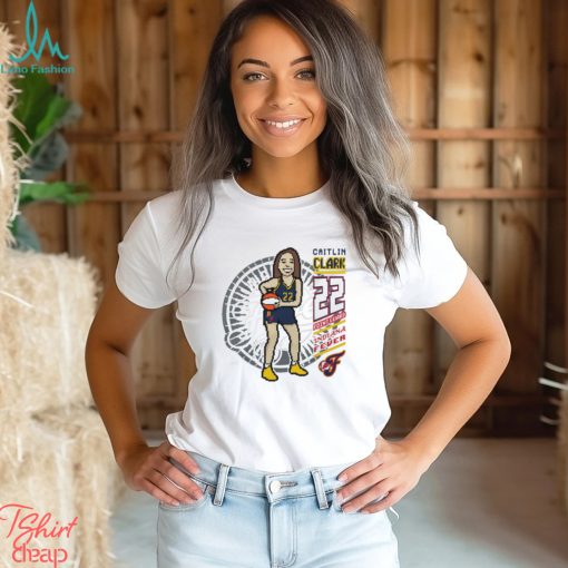 Youth Stadium Essentials Caitlin Clark Heather Gray Indiana Fever Player 8 Bit T Shirt