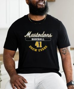 mastodons baseball 41 drew evans shirt