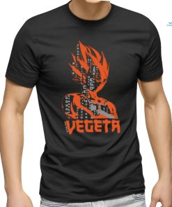 prince vegeta dbz oversized black front back tshirt