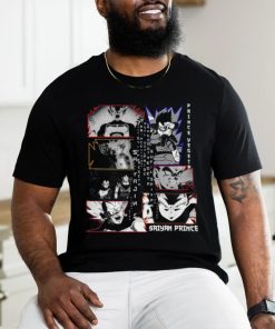 prince vegeta dbz oversized black front back tshirts