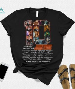 10 Years Of 2014 2024 John Wick Thank You For The Memories T Shirt