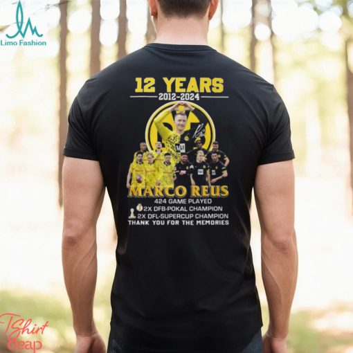 12 Years 2012 2024 Marco Reus 424 Game Played Thank You For The Memories T Shirt